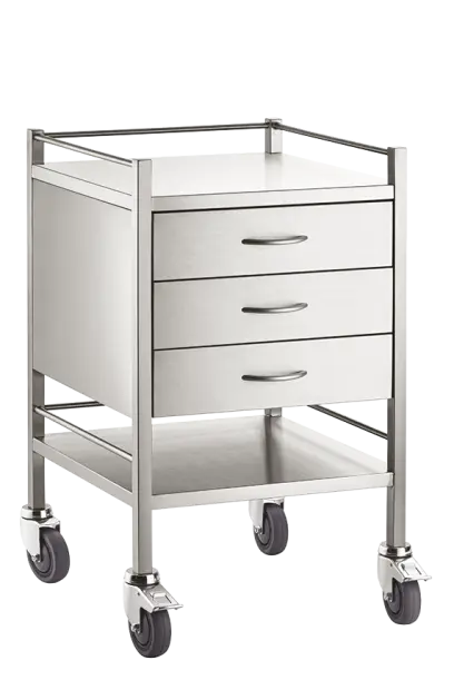 MEDICART 36, zdravotnický vozík, 600x490x900 mm, nerez